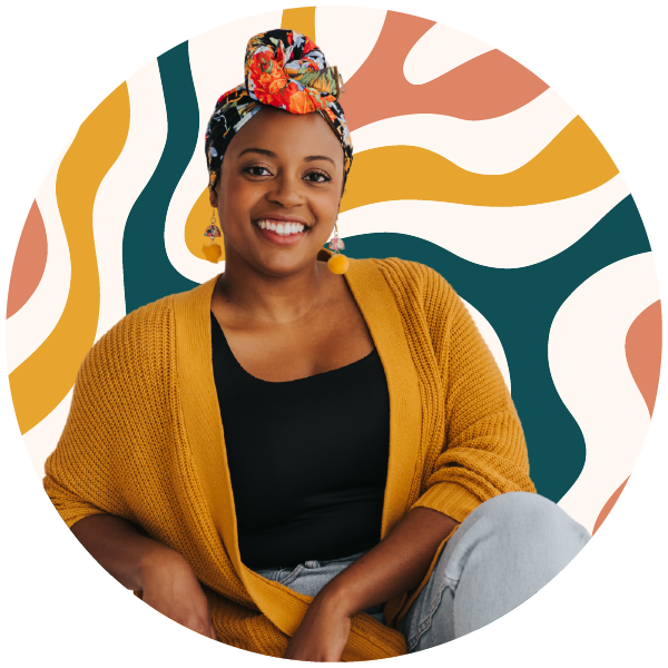 Jasmine, founder of the Reach Club, smiling against a colorful background.